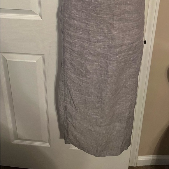 Linen grey dress with pockets - Picture 2 of 2